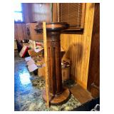 Beautiful fluted column solid wood fern stand