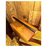 Wooden Sewing Box with Floral Decals and Spool Holders