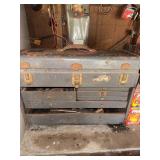 Metal Machinist Toolbox with Multiple Drawers and Lift-Top Compartment