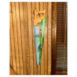 Painted hand saw country scene
