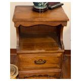 Oak open shelf night stand