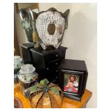 Black jewelry box, photo box and other decor