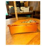 Hand painted pine jewelry box