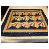 Fan of mine quilt kids size fishing lure border Bonnie Evans of Brendon MS