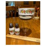 Corningware spice of life canister with salt and pepper shakers