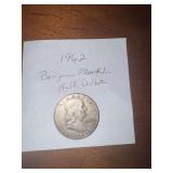 1962 Benjamin Franklin Half Dollar United States Coin