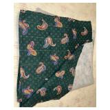 Vintage green paisley bedspread