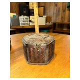 Small woven wicker box