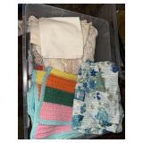 Vintage curtains, crochet and other linens
