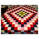 Trip around the world geometric quilt