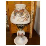 Vintage milk glass Butterfly hurricane lamp gone with the wind style