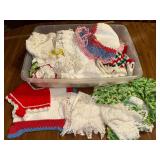 Crochet doilies and other items
