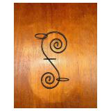Black Metal Scroll Wall Sconce Pillar Candle Holder