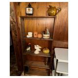 Rustic wooden bookshelf contents not included