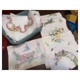 Hand embroidered linens