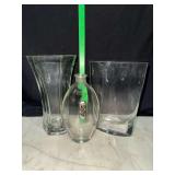 Vases and perfume bottle