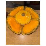 Vintage Maurice ceramics of California lazy susan insert dishes