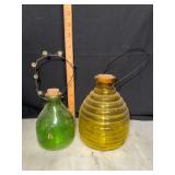 2 glass bee traps