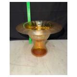 Carnival Marigold rolled rim stretch vase