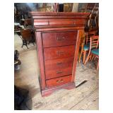 Moder cherry jewelry chest with hidden storage