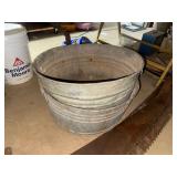Set of Galvanized Metal Tubs