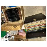 Two Cases with Vinyl Records