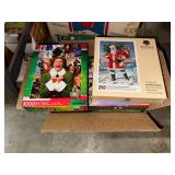 Box of jigsaw puzzles