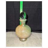 Art glass bottle with stopper