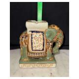 Vintage glazed ceramic elephant ashtray