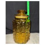 Amber glass canister jar
