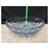 Indiana glass ice blue footed fruit bowl