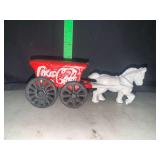 Cast iron Coca-Cola horse and buggy