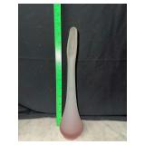 Viking glass pink satin swung vase