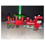 Wooden train Christmas ornaments
