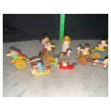 Vintage wooden Christmas miniature figures/ornaments some possible Sevi