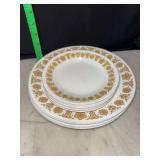 14pcs butterfly gold corelle dinnerware
