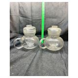 Pair of Primula glass teapots with infusers