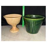 Hull and McCoy pottery planters