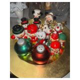 7 pair of vintage Christmas salt and pepper shakers