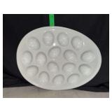 Egg shaped deviled egg platter
