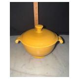 Fiesta footed bowl with lid