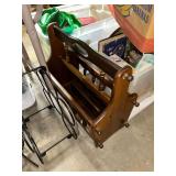 Wooden Magazine Rack with Spindle Accents
