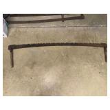 Two-Man Crosscut Saw with Wooden Handles