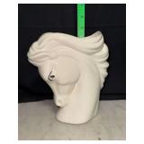 Ceramic glazed horse head vase