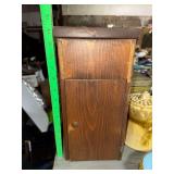 Miniature outhouse storage cabinet