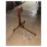 Red Metal Engine Stand with Casters