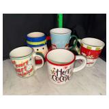 5 Christmas mugs