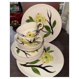 Dixie Dogwood by Joni pottery dinnerware 14pcs
