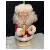Vintage animated lighted Santa clause motionette
