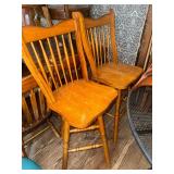 Pair of swivel bar stools